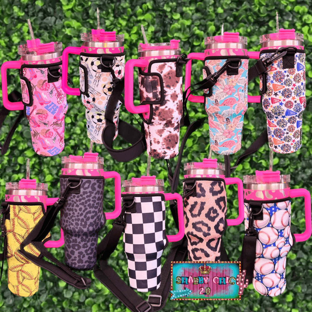 40oz Tumbler Sleeve Handle Cheer