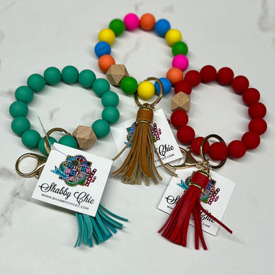 Beaded Stretch Keyrings Shabby Chic Boutique and Tanning Salon