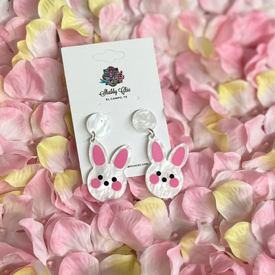 Bunny Face Earrings Shabby Chic Boutique and Tanning Salon