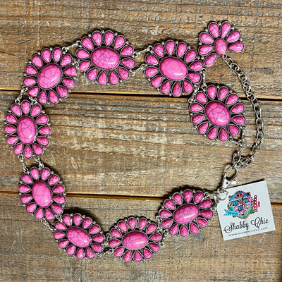 Children’s Circle Concho Link Belt - Pink Shabby Chic Boutique and Tanning Salon