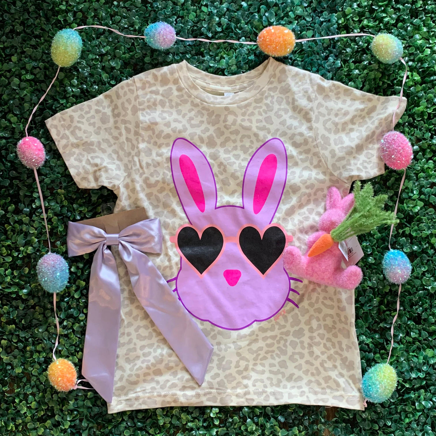 Colorful Bunny Tee - Youth Shabby Chic Boutique and Tanning Salon