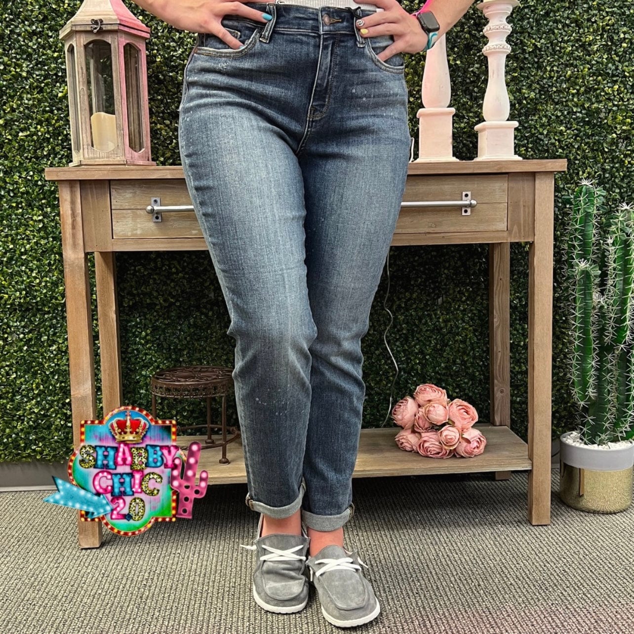 Judy Blue - Embroidery Boyfriend Jeans