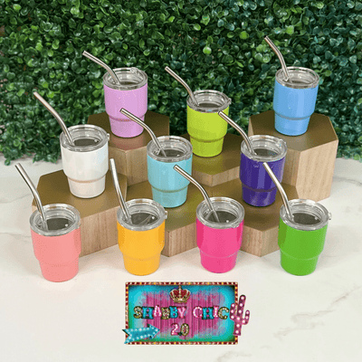 Cutest 2oz Mini Tumblers Shabby Chic Boutique and Tanning Salon