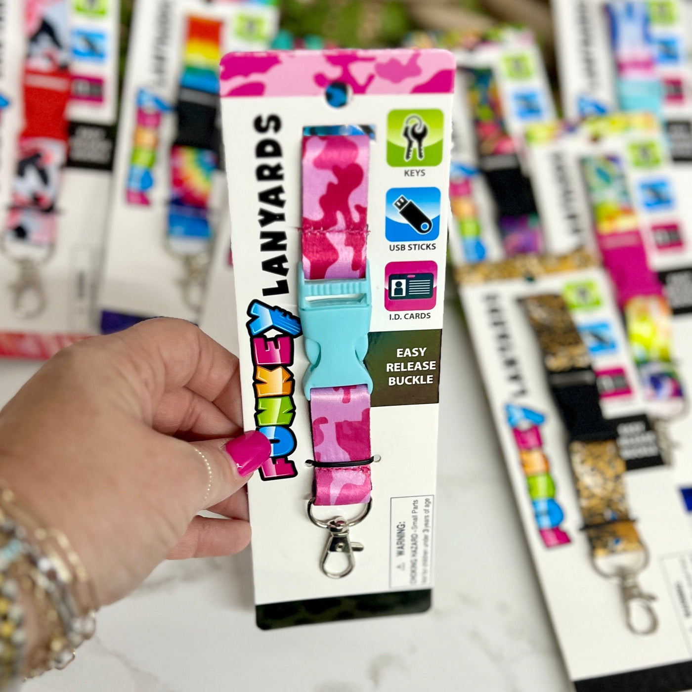 Funkey Lanyards Shabby Chic Boutique and Tanning Salon Pink Camo
