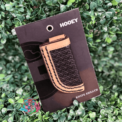 HOOEY  "HANDS UP BASKET WEAVE" ORIGINAL HOOEY KNIFE SHEATH BLACK/TAN Shabby Chic Boutique and Tanning Salon