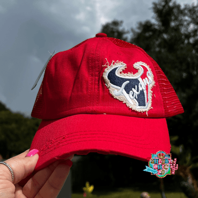 Houston Football Cap - Red Shabby Chic Boutique and Tanning Salon