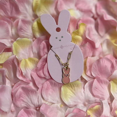 Jane Marie Children's Easter Charm Necklace Shabby Chic Boutique and Tanning Salon Pink Bunny