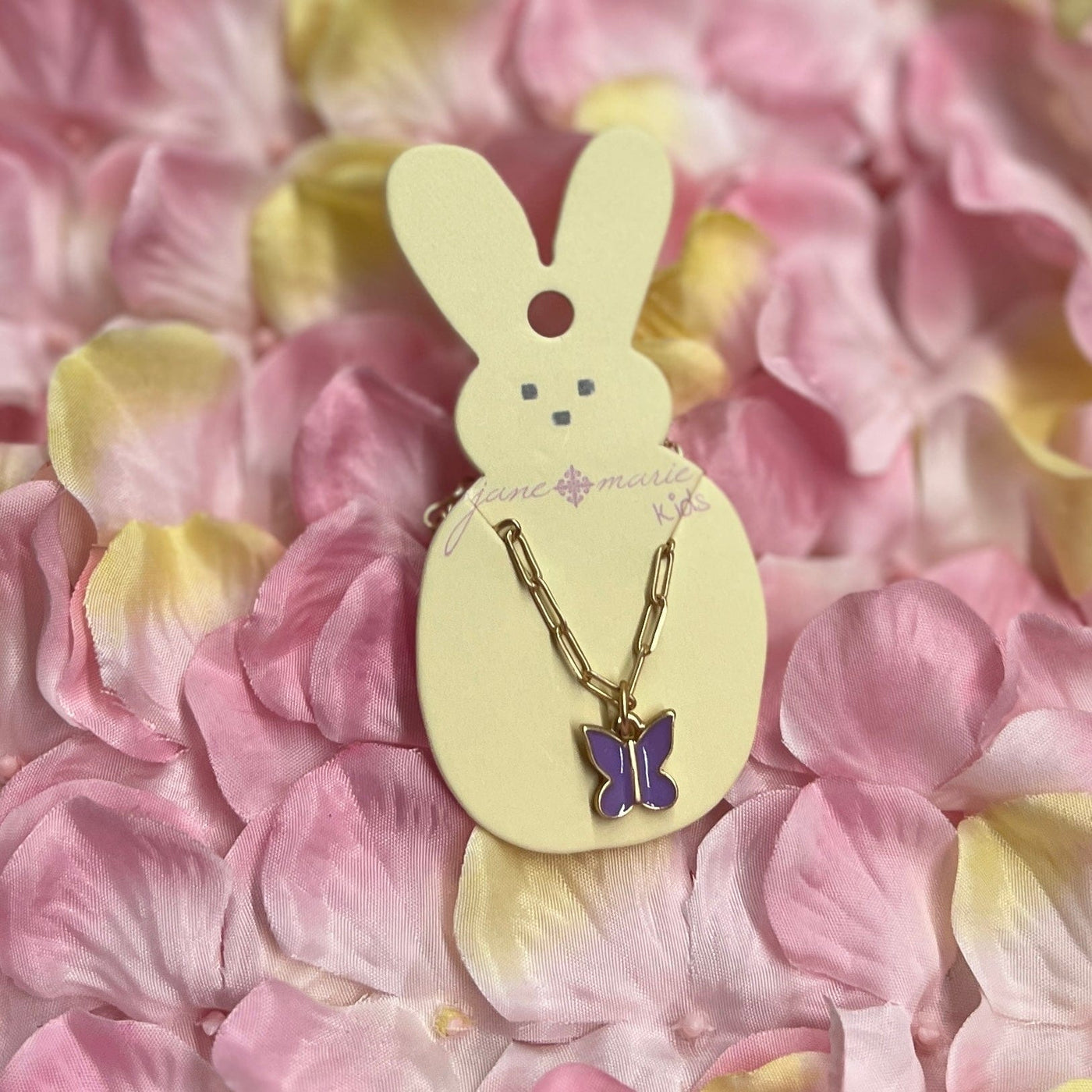 Jane Marie Children's Easter Charm Necklace Shabby Chic Boutique and Tanning Salon Purple Butterfly