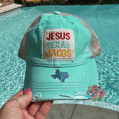 Jesus Texas & Tacos Cap - Mint Shabby Chic Boutique and Tanning Salon