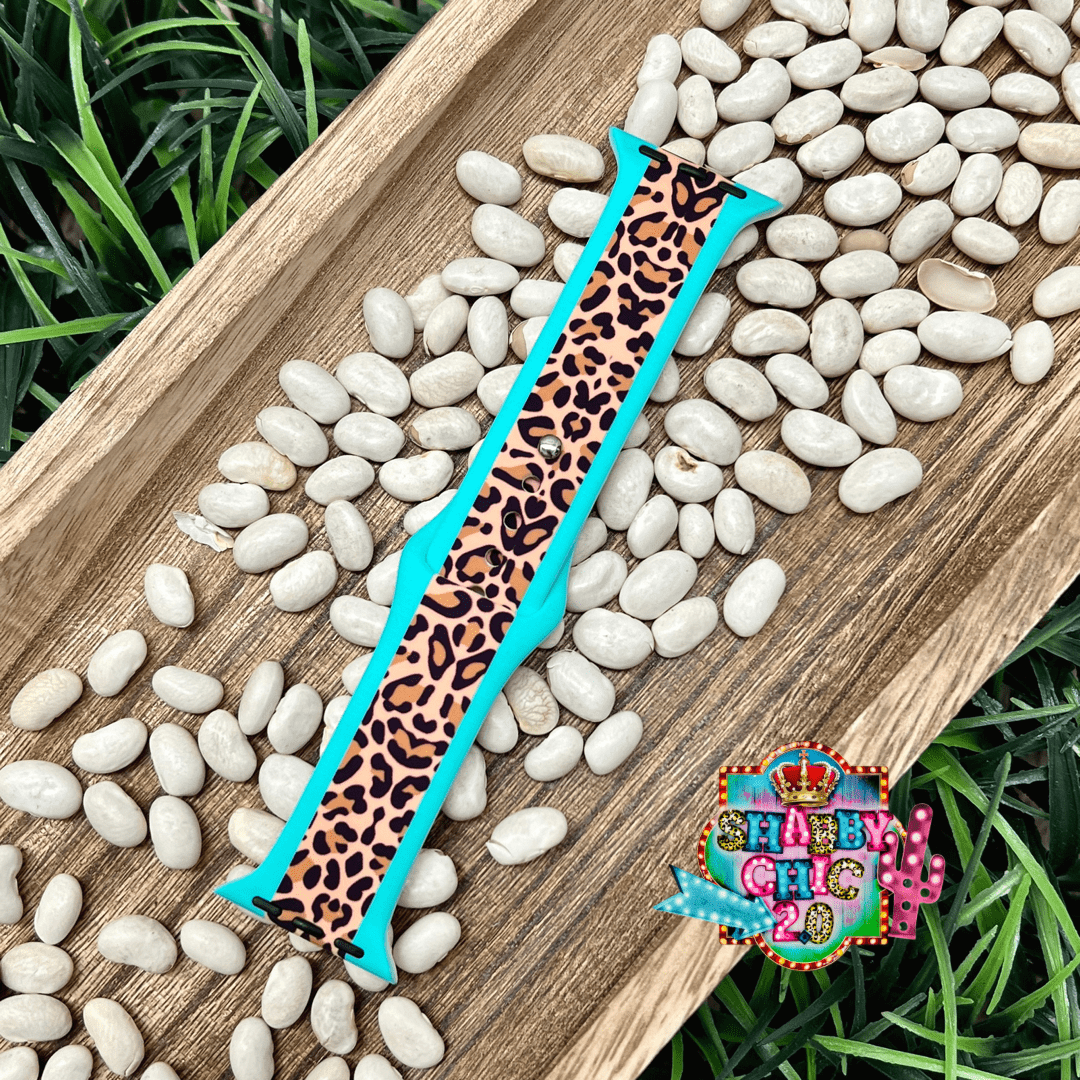 Animal Print with Turquoise Watchbands Shabby Chic Boutique and Tanning Salon