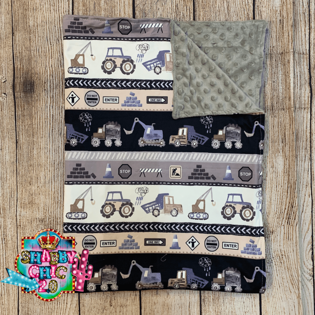 Boy's Work Zone Blanket Shabby Chic Boutique and Tanning Salon