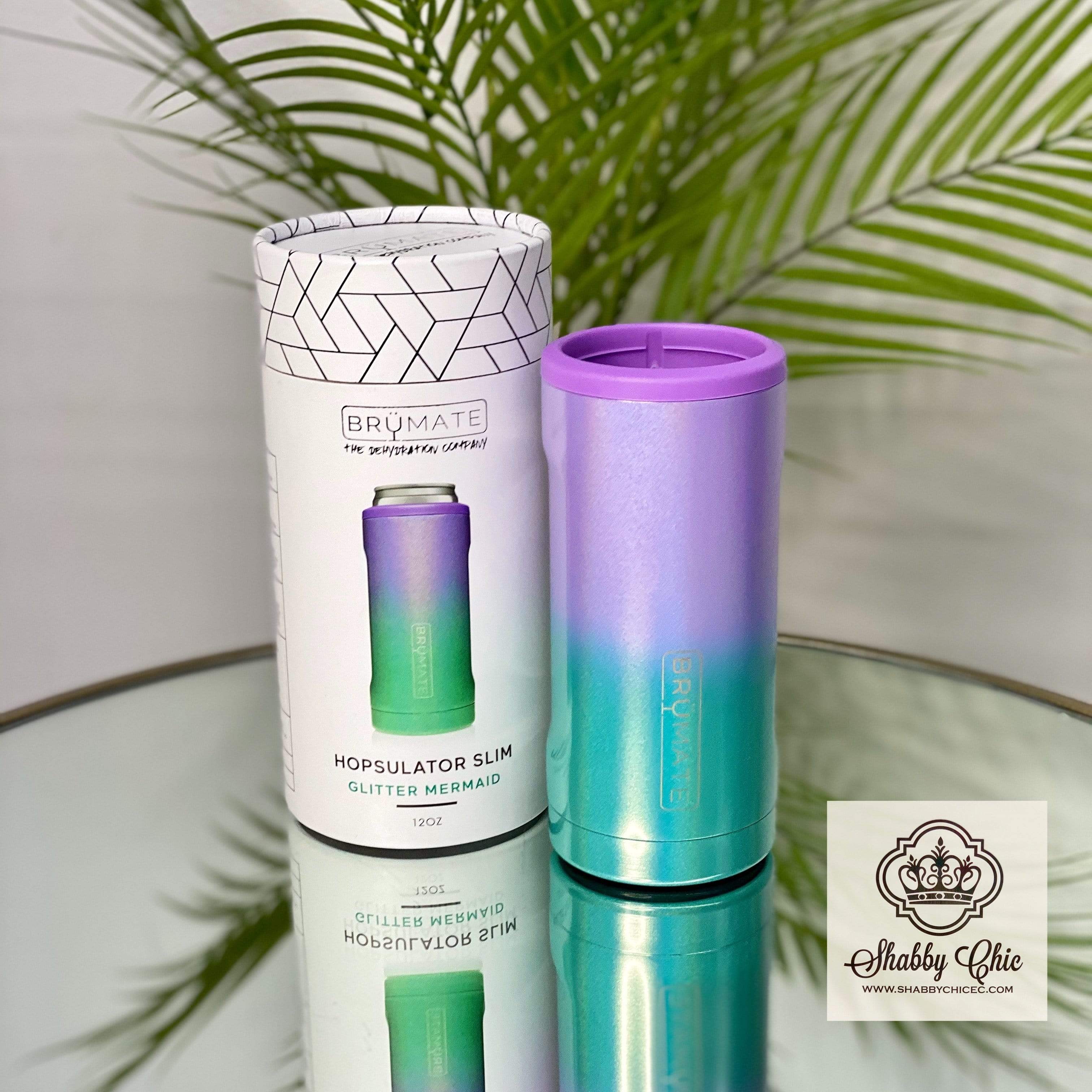 Brumate HOPSULATOR SLIM GLITTER MERMAID (12OZ SLIM CANS