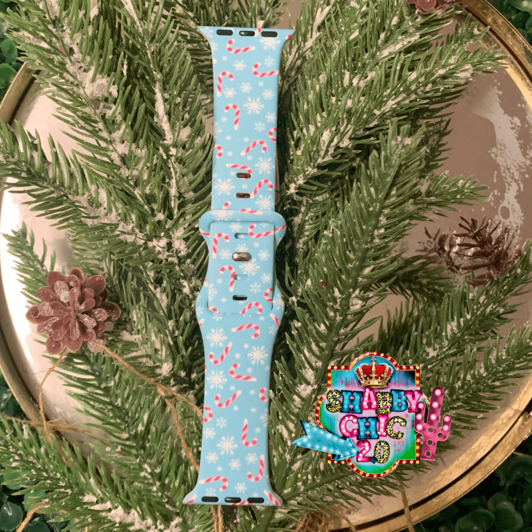 Candy Cane Watchbands - Blue Shabby Chic Boutique and Tanning Salon