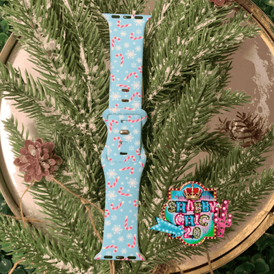 Candy Cane Watchbands - Blue Shabby Chic Boutique and Tanning Salon