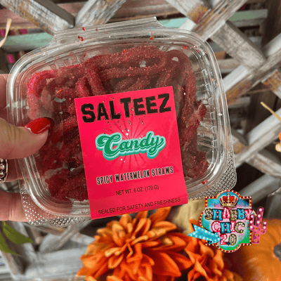 Salteez Candy - Spicy Watermelon Straws Shabby Chic Boutique and Tanning Salon