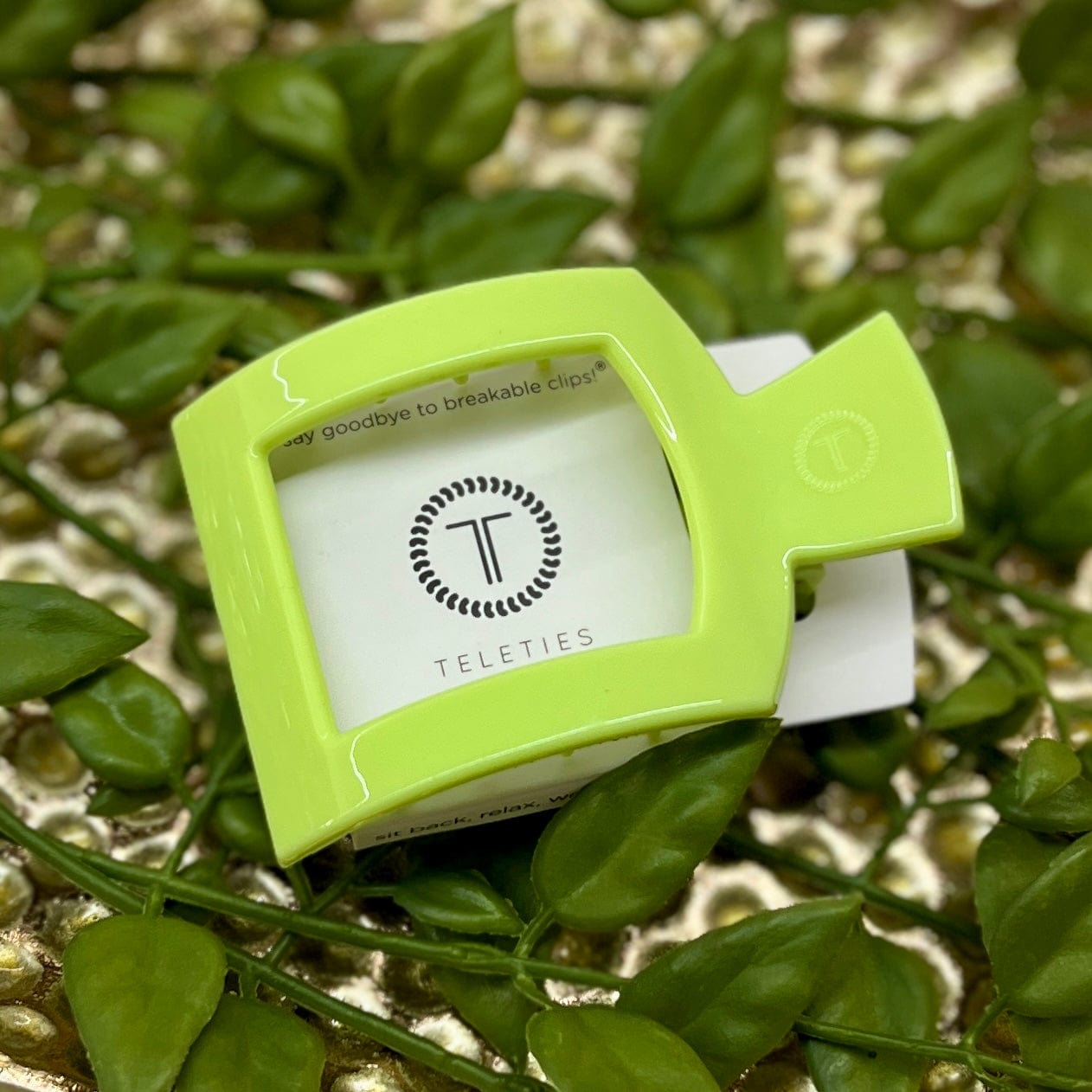 2024 Summer Edition Teleties Shabby Chic Boutique and Tanning Salon Medium Square Flat - Aloe There!