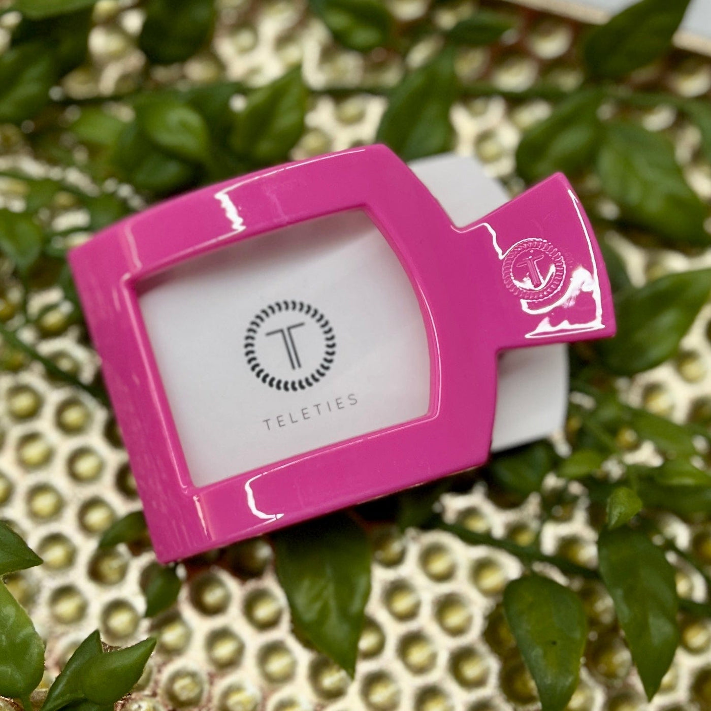 2024 Summer Edition Teleties Shabby Chic Boutique and Tanning Salon Medium Square Flat - Paradise Pink