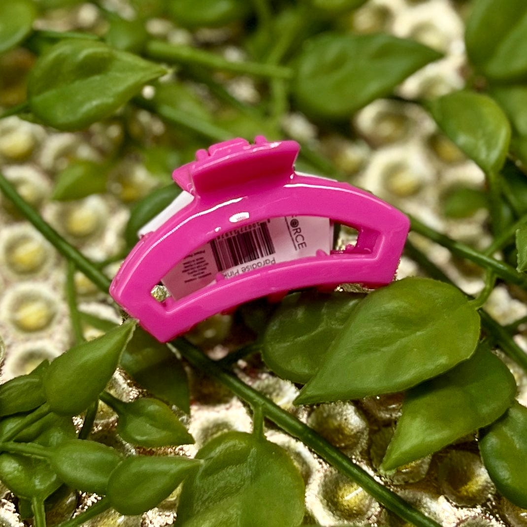 2024 Summer Edition Teleties Shabby Chic Boutique and Tanning Salon Open Tiny Hair Clip - Paradise Pink