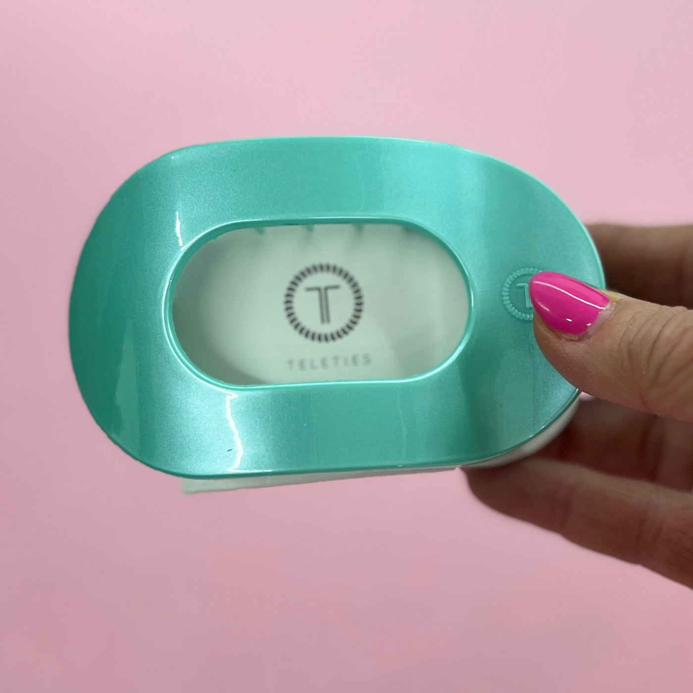 2025 Spring Teleties Shabby Chic Boutique and Tanning Salon Large Flat Round - Totally Turquoise