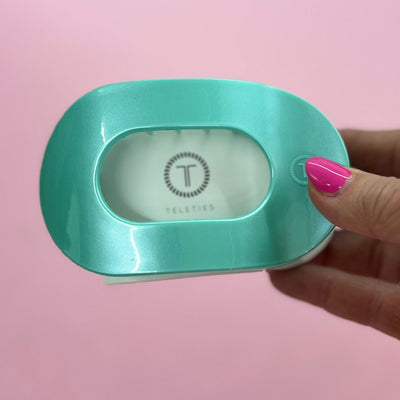 2025 Spring Teleties Shabby Chic Boutique and Tanning Salon Large Flat Round - Totally Turquoise