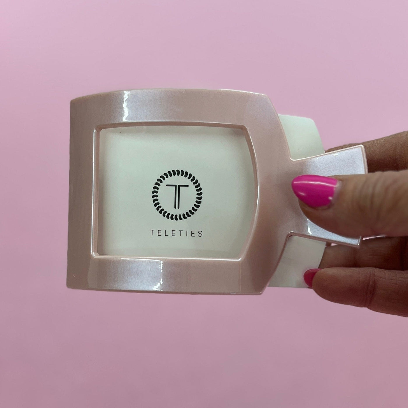 2025 Spring Teleties Shabby Chic Boutique and Tanning Salon Large Flat Square - Pearly Pink