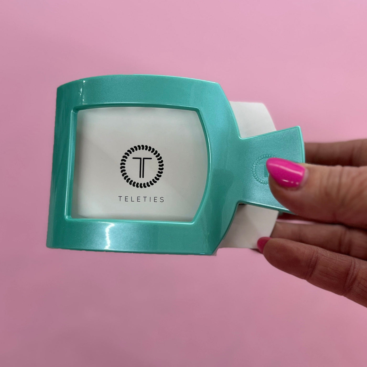 2025 Spring Teleties Shabby Chic Boutique and Tanning Salon Large Flat Square - Totally Turquoise