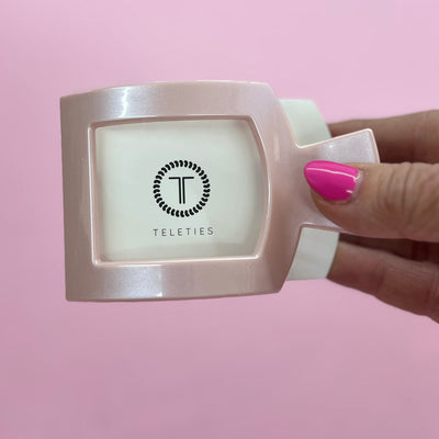 2025 Spring Teleties Shabby Chic Boutique and Tanning Salon Medium Flat Square - Pearly Pink