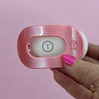 2025 Spring Teleties Shabby Chic Boutique and Tanning Salon Small Flat Round - Calming Coral