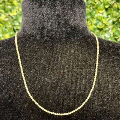 3mm Goldtone Necklace Shabby Chic Boutique and Tanning Salon
