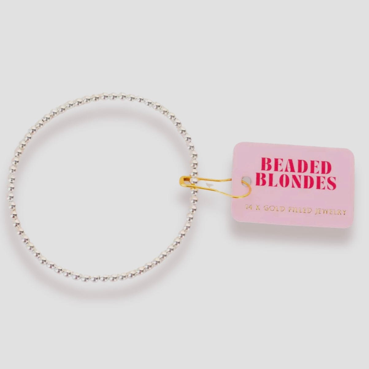 3mm Silver Beaded Bracelet: Standard 6.75 inch Beaded Blondes