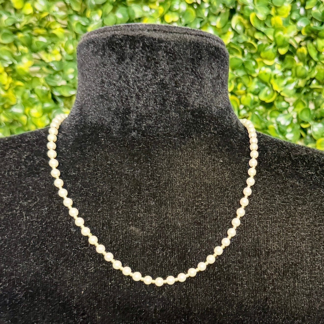 4mm Pearls with Gold Beads Shabby Chic Boutique and Tanning Salon