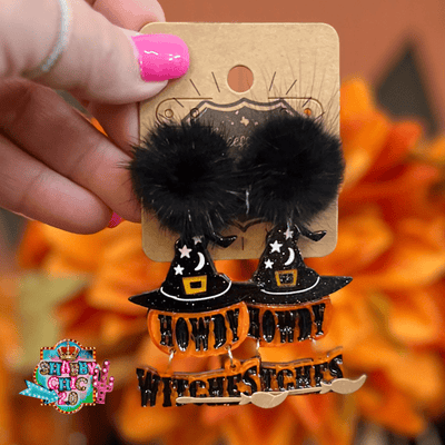 806 Howdy Witches Earrings Shabby Chic Boutique and Tanning Salon
