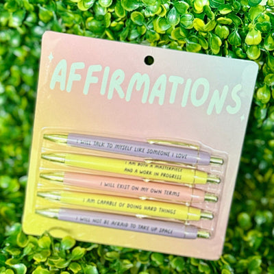 Affirmations Pen Set Shabby Chic Boutique and Tanning Salon