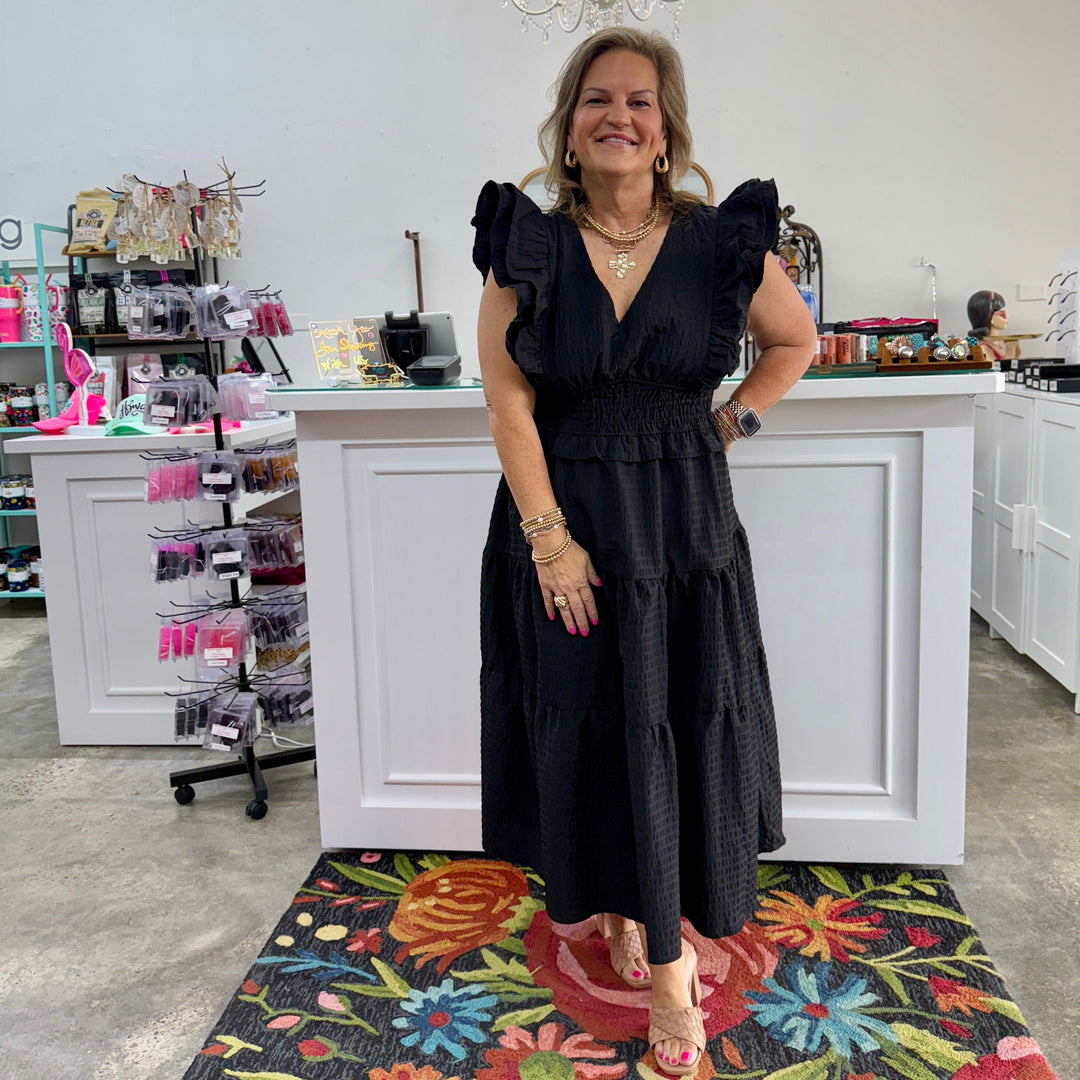 flattering black dress Here For A Good Time | Groovy's | Entro | Dress Black Sizes Are You Ready Yet Dress