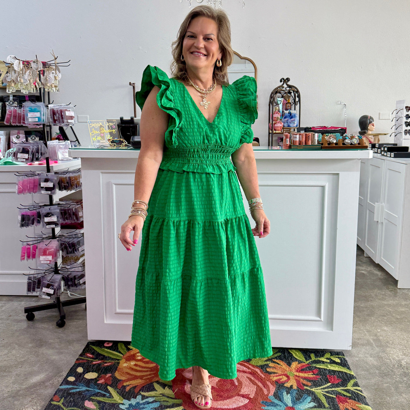 Are You Ready Yet Dress - Green Shabby Chic Boutique and Tanning Salon