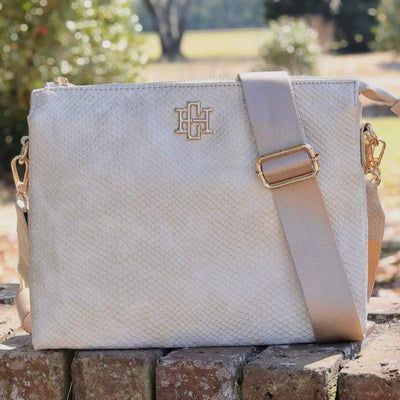 Ariana Crossbody Shimmer Champagne Shabby Chic Boutique and Tanning Salon