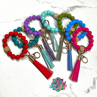 Assorted Beaded Keyrings Shabby Chic Boutique and Tanning Salon