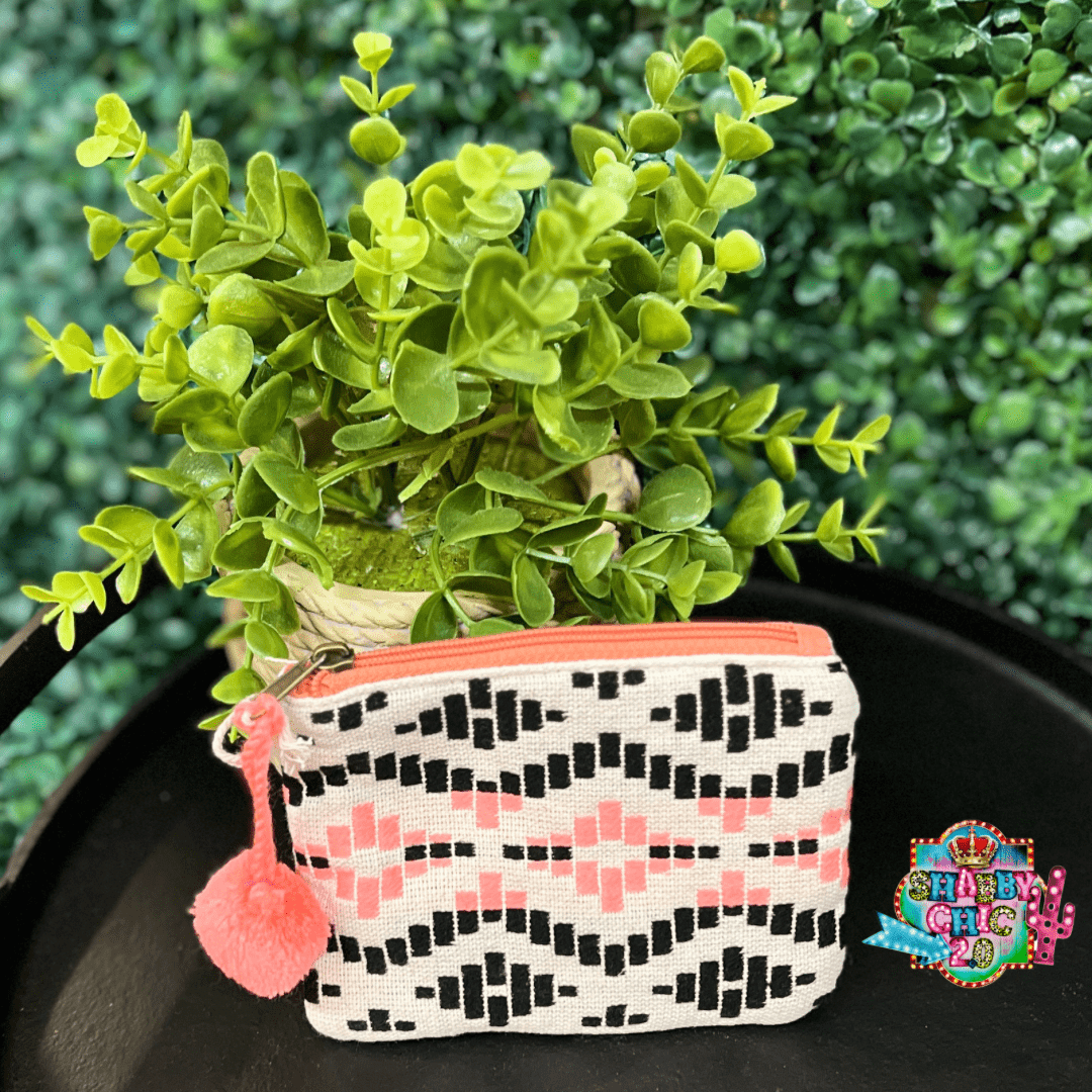 Assorted Coin Purses Shabby Chic Boutique and Tanning Salon Black/Coral