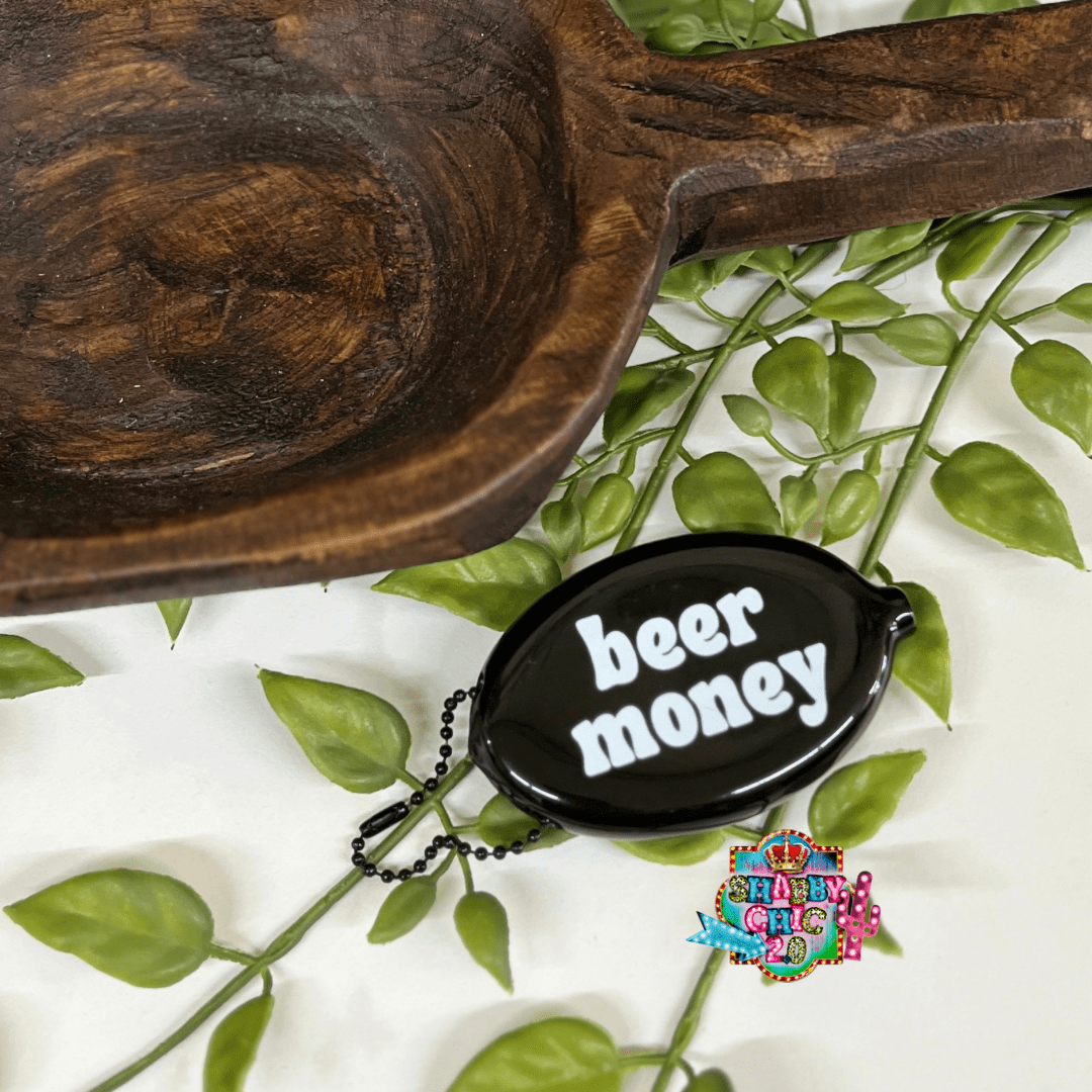 Assorted Money Coin Pouch Shabby Chic Boutique and Tanning Salon beer money
