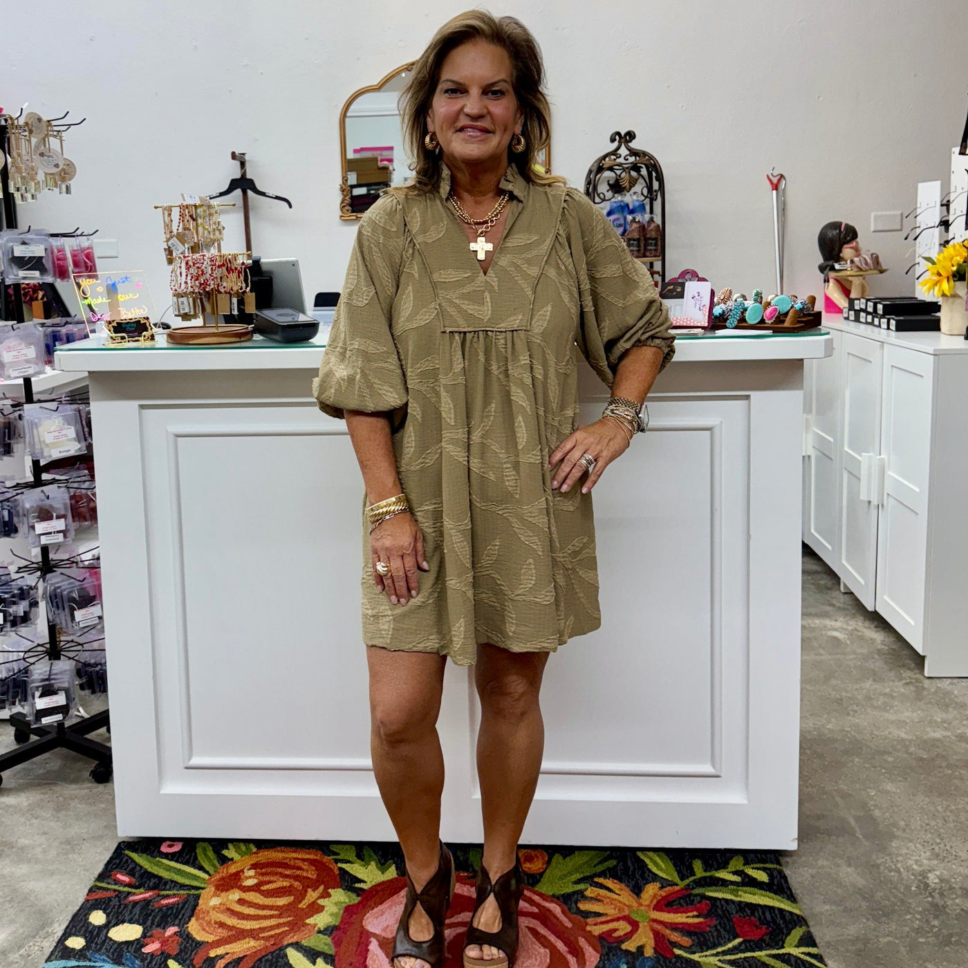 Autumn Breeze Dress - Mushroom Shabby Chic Boutique and Tanning Salon