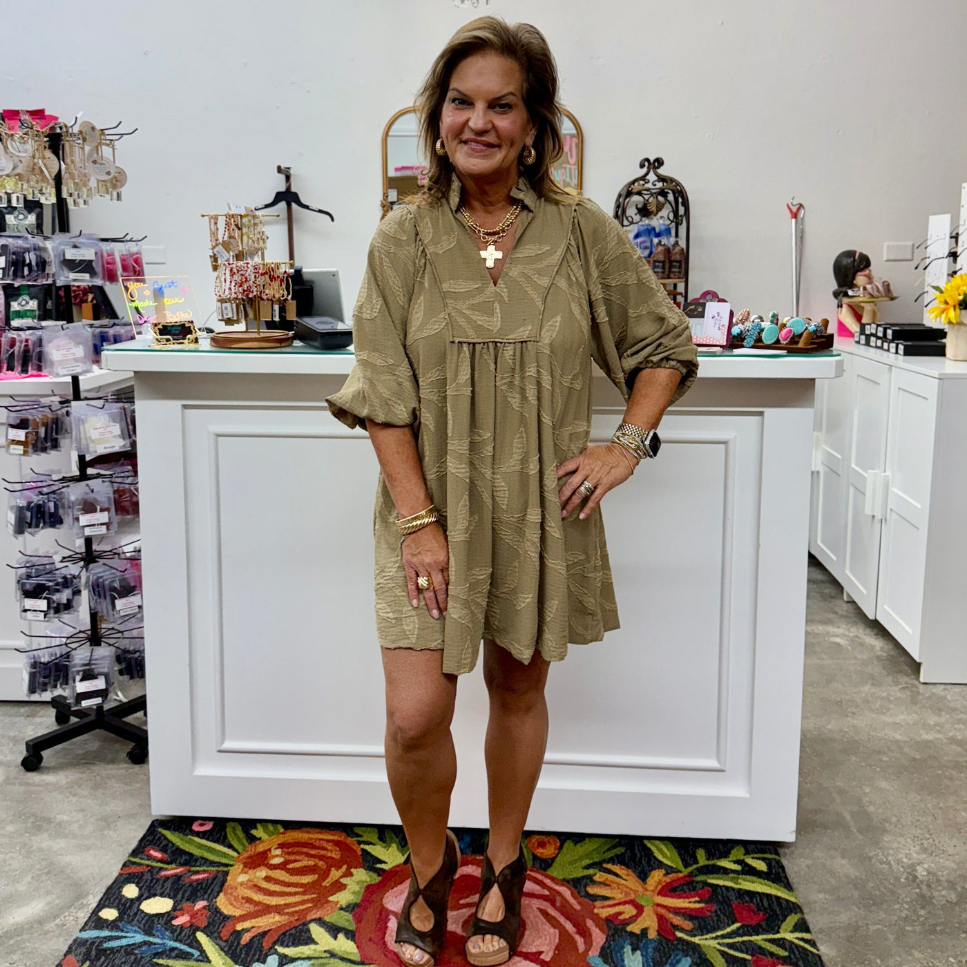 Autumn Breeze Dress - Mushroom Shabby Chic Boutique and Tanning Salon