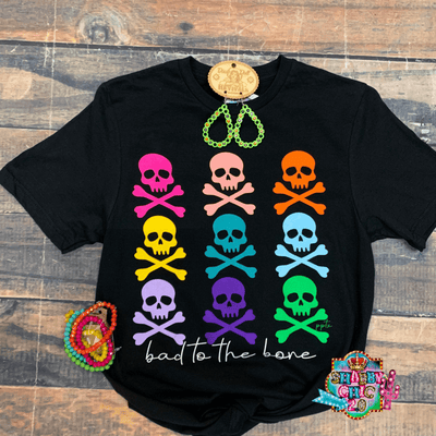 Bad to the Bone Tee Shabby Chic Boutique and Tanning Salon