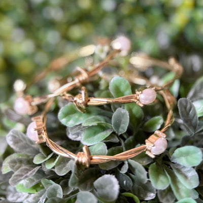 Barbwire and Pearl Goldtone Bangle Shabby Chic Boutique and Tanning Salon