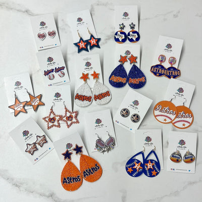 Baseball Team Earrings Shabby Chic Boutique and Tanning Salon