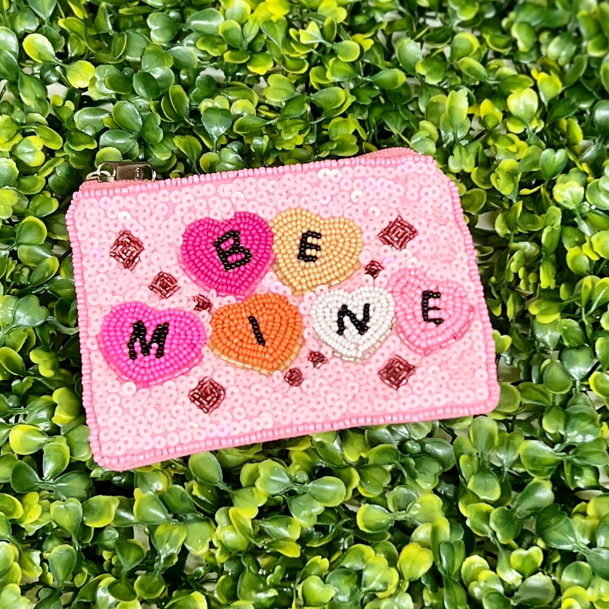Beaded Be Mine Coin Purse Shabby Chic Boutique and Tanning Salon