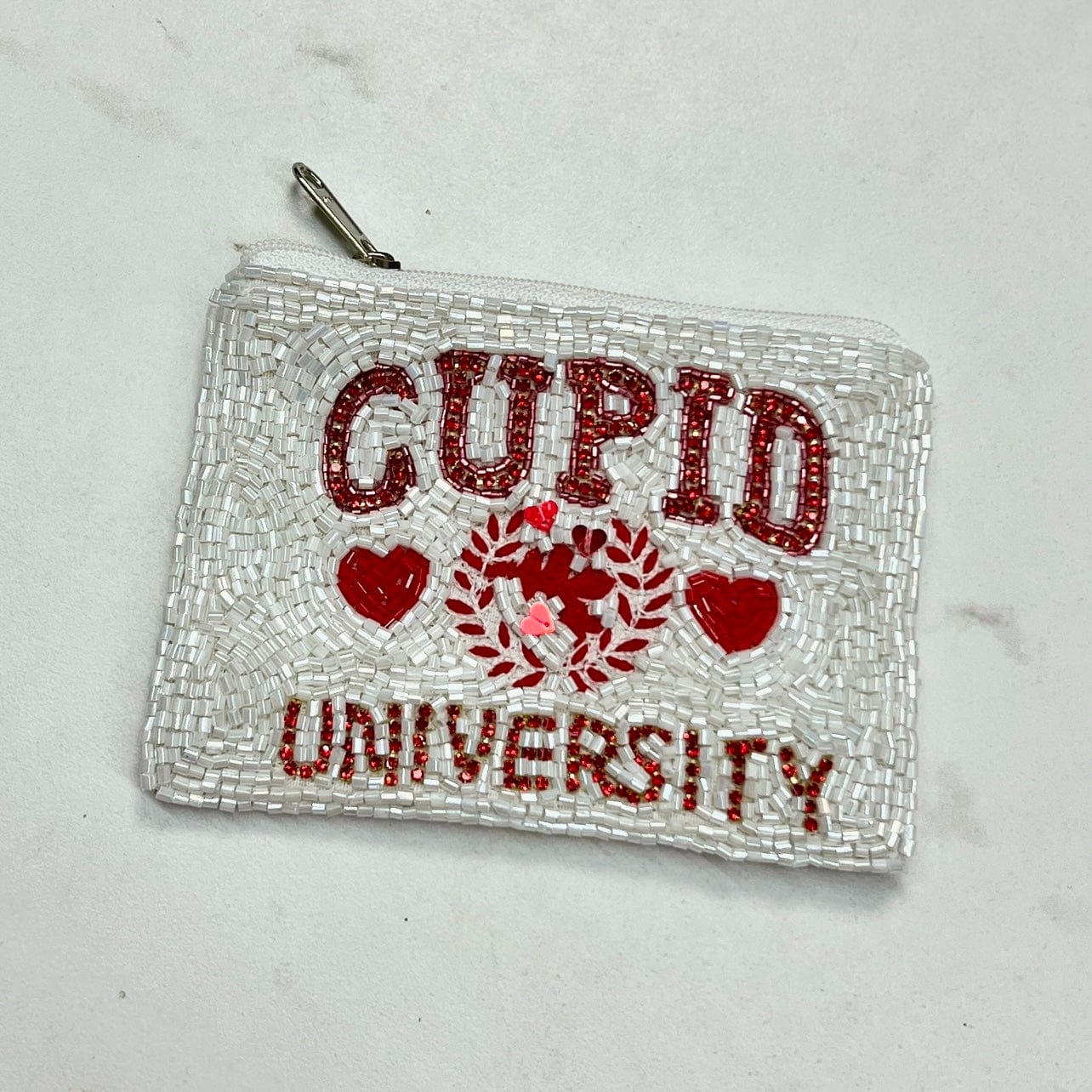 Beaded Cupid University Coin Purse Shabby Chic Boutique and Tanning Salon