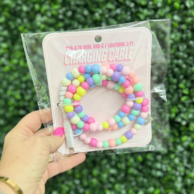 Beaded Phone Chargers Shabby Chic Boutique and Tanning Salon Multi Color