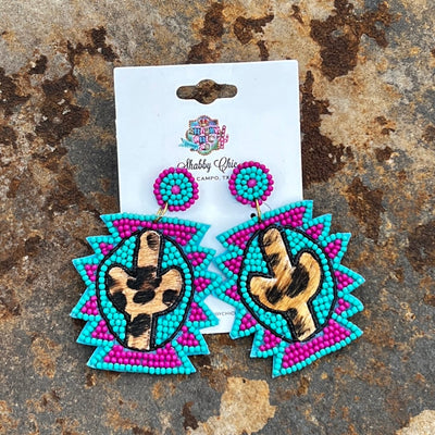 Beaded Southwest Earrings Shabby Chic Boutique and Tanning Salon