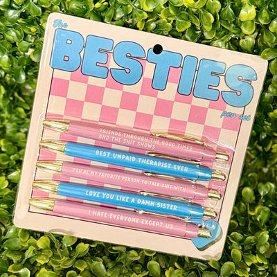 Besties Pen Set Shabby Chic Boutique and Tanning Salon