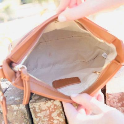 Bethany Crossbody Camel Shabby Chic Boutique and Tanning Salon